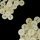 Plastic Buttons Hole Round Sewing Buttons - Ivory (15mm) - (Pack of 10)